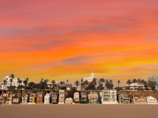 View of modern apartment buildings in Los Angeles